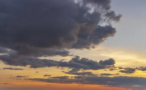 Beautiful sky with cloud before sunset Foto stock
