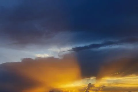 Beautiful sky with cloud before sunset Stock Photos