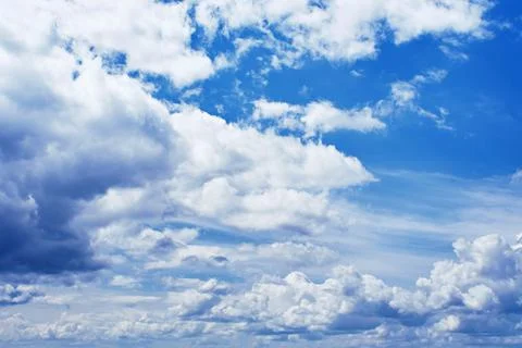 Beautiful sky with clouds background Stock Photos