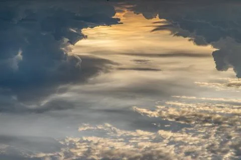 Beautiful sky with clouds background. The softness of the clouds and the brig Stock Photos