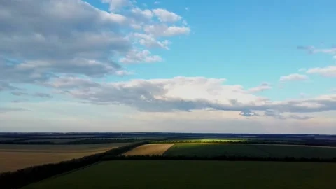 Beautiful sky, clouds, fields Video stock 137257203
