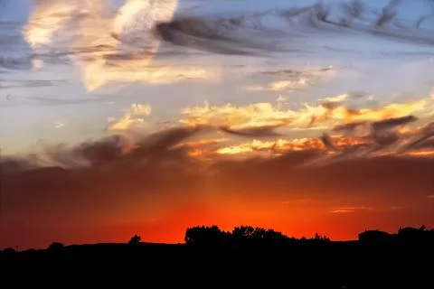 Beautiful sky with clouds Stock Photos