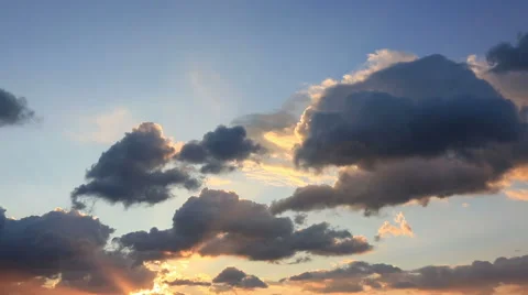 Beautiful sky with clouds on a sunset Video stock 47189782