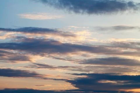 Beautiful sky with clouds at sunset Foto stock