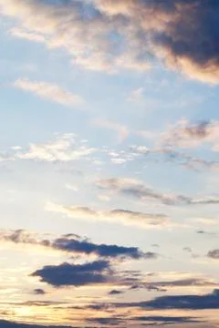 Beautiful sky with clouds at sunset Foto stock
