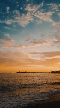 Beautiful sky with clouds at sunset Stock Photos