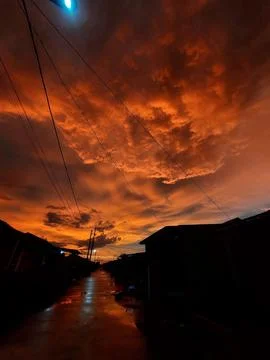 Beautiful sky in the evening Foto stock