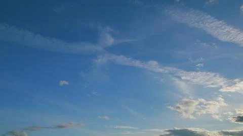 A Beautiful Sky Filled with Stunning Cloud Patterns and Various Shades of Blue H Stock Photos