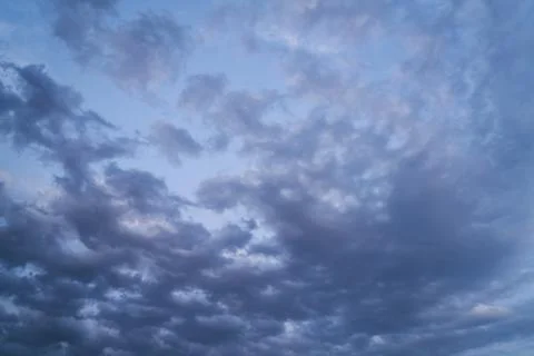 Beautiful sky with fluffy clouds Stock Photos