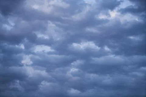 Beautiful sky with fluffy clouds Stock Photos