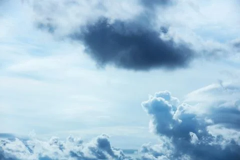 Beautiful sky with grey clouds as background Stock Photos