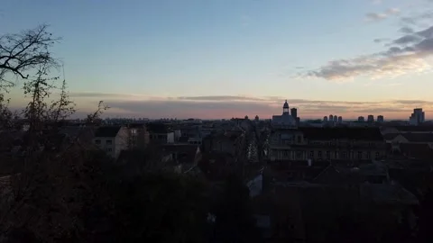 Beautiful sky over Zagreb in rush hour 2 Vídeos de archivo 274002453