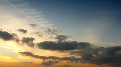 Beautiful sky on sunset. Stock Footage 278524