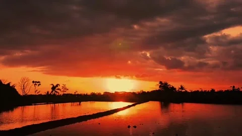 Beautiful sky at sunset Stock Footage 229456619