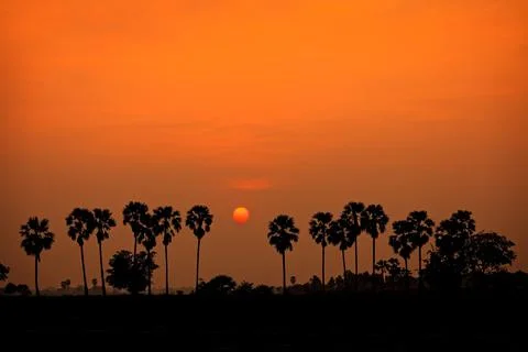 Beautiful sky at sunset Stock Photos