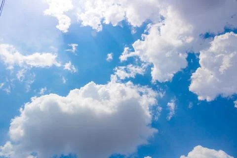 Beautiful Sky View with tiny clouds In summer India Stock-Fotos