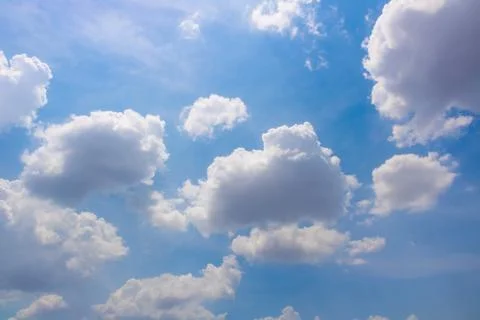 Beautiful Sky View with tiny clouds In summer India Stock Photos