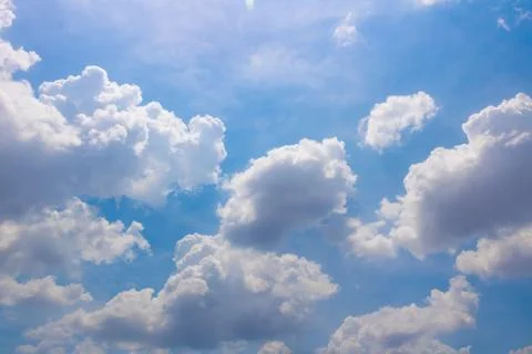 Beautiful Sky View with tiny clouds In summer India Stock Photos