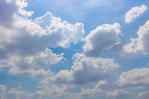 Beautiful Sky View with tiny clouds In summer India Stock Photos