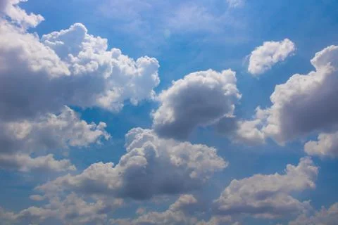 Beautiful Sky View with tiny clouds In summer India Stock-Fotos