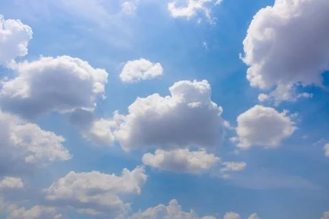 Beautiful Sky View with tiny clouds In summer India Stock Photos