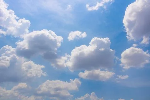 Beautiful Sky View with tiny clouds In summer India Stock Photos