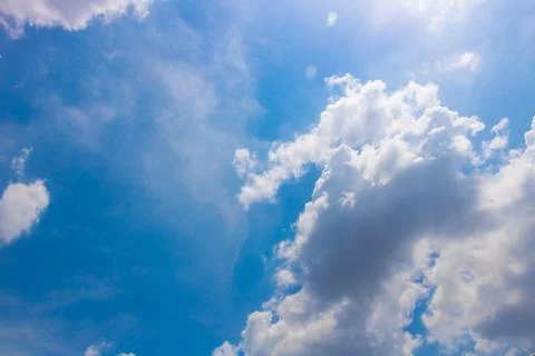 Beautiful Sky View with tiny clouds In summer India Stock-Fotos