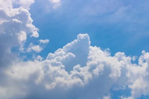 Beautiful Sky View with tiny clouds In summer India Stock Photos