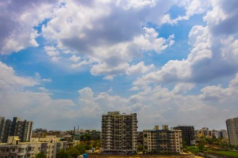 Beautiful Sky View with tiny clouds In summer India Stock-Fotos