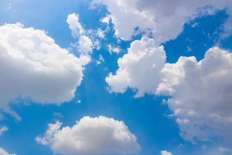 Beautiful Sky View with tiny clouds In summer India Stock Photos