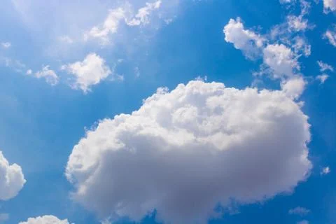 Beautiful Sky View with tiny clouds In summer India Stock-Fotos