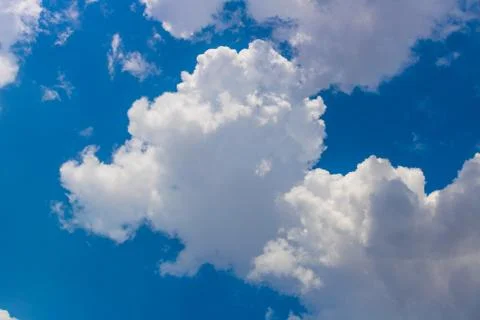 Beautiful Sky View with tiny clouds In summer India Stock Photos