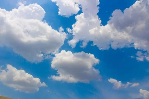 Beautiful Sky View with tiny clouds In summer India Stock Photos