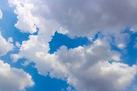 Beautiful Sky View with tiny clouds In summer India Stock-Fotos
