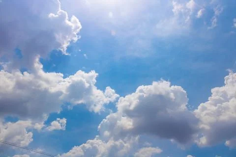 Beautiful Sky View with tiny clouds In summer India Stock Photos