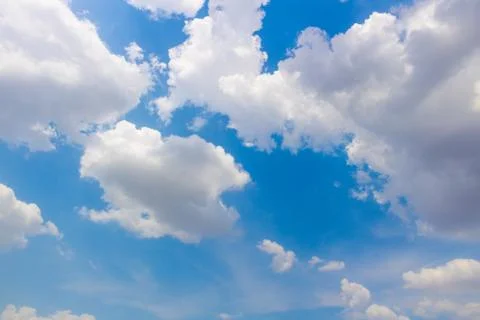 Beautiful Sky View with tiny clouds In summer India Stock-Fotos