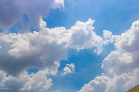 Beautiful Sky View with tiny clouds In summer India Stock Photos