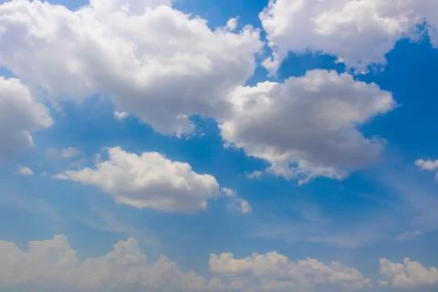 Beautiful Sky View with tiny clouds In summer India Stock Photos