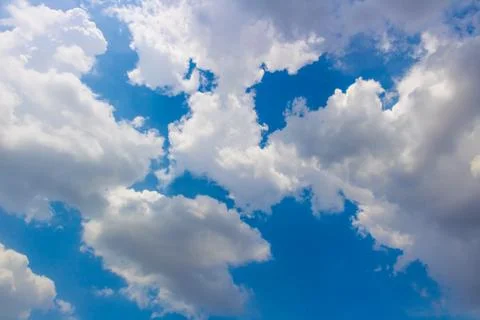 Beautiful Sky View with tiny clouds In summer India Stock Photos
