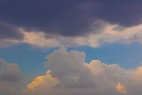 Beautiful Sky View with tiny clouds In summer India Stock-Fotos