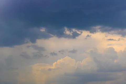 Beautiful Sky View with tiny clouds In summer India Stock Photos