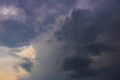 Beautiful Sky View with tiny clouds In summer India Stock Photos