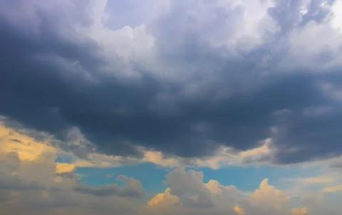 Beautiful Sky View with tiny clouds In summer India Stock-Fotos
