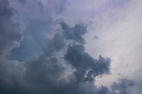 Beautiful Sky View with tiny clouds In summer India Stock-Fotos