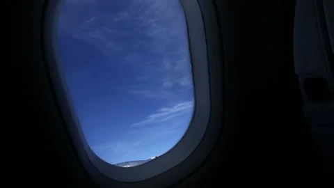 A beautiful sky view while aircraft turning to its route to its destination. Stock Footage 131357284