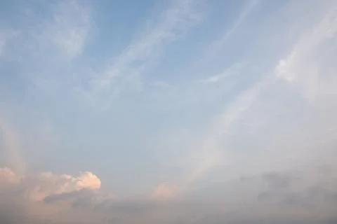 Beautiful sky When the sun shines Stock Photos