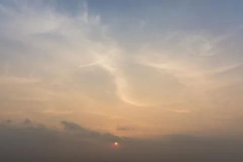 Beautiful sky When the sun shines Stock Photos