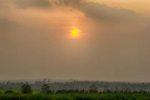 Beautiful sky When the sun shines Stock Photos
