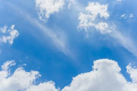 Beautiful sky with white cloud with copy space Foto stock