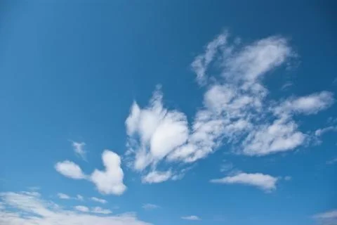 Beautiful sky with white clouds Stock Photos